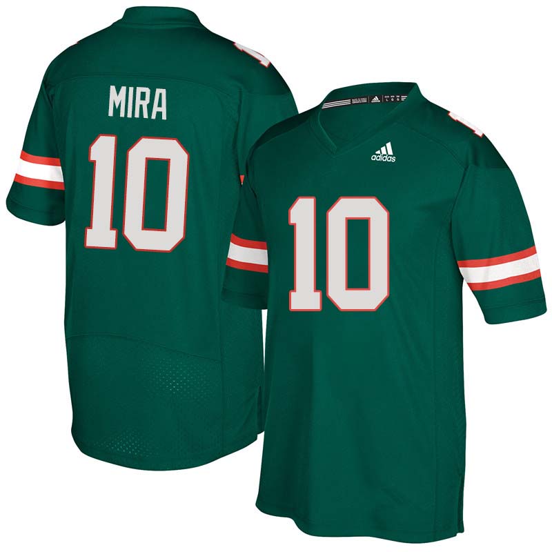 Adidas Miami Hurricanes #10 George Mira College Football Jerseys Sale-Green